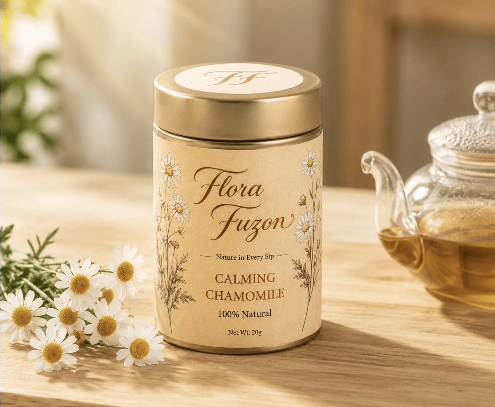 Calming Chamomile luxury glass jar